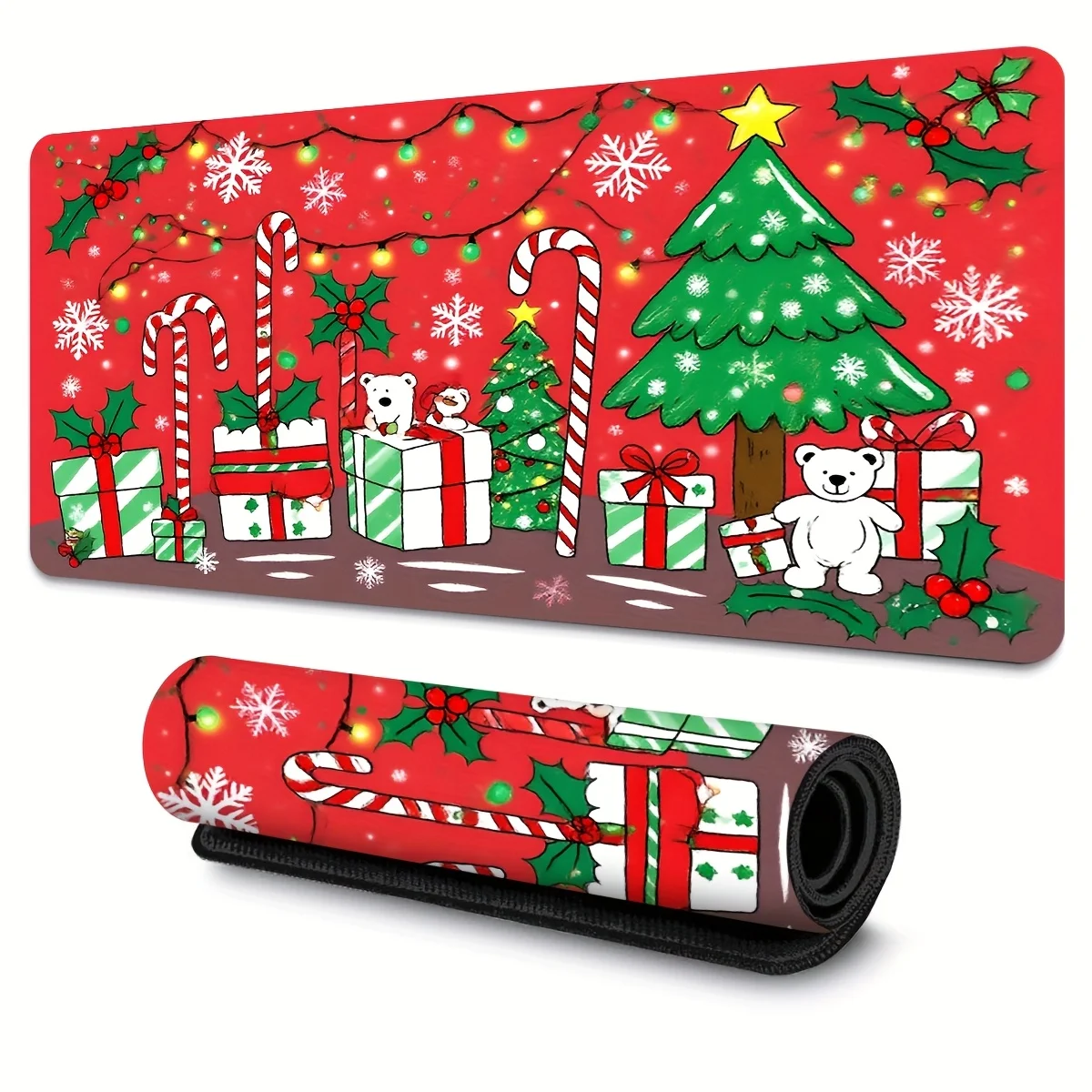 Рождественский мультяшный коврик для стола с изображением подарков, нескользящий резиновый коврик для мыши для офиса, дома и игр
Рождественский мультяшный коврик для стола с изображением подарков, нескользящий резиновый коврик для мыши для офиса, дома и игр