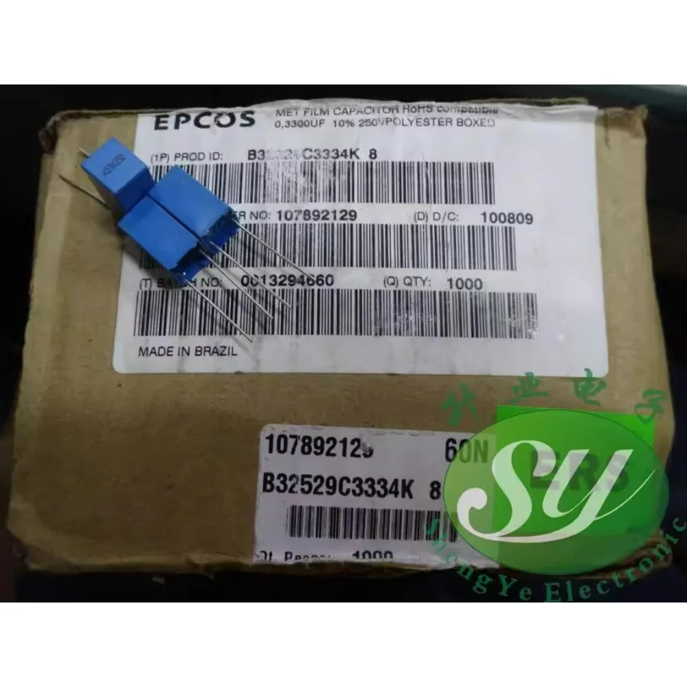 20PCS EPCOS 0.33uf/250v 330nf 334 brand-new 5mm film capacitor B32529C3334K
20PCS EPCOS 0.33uf/250v 330nf 334 brand-new 5mm film capacitor B32529C3334K
