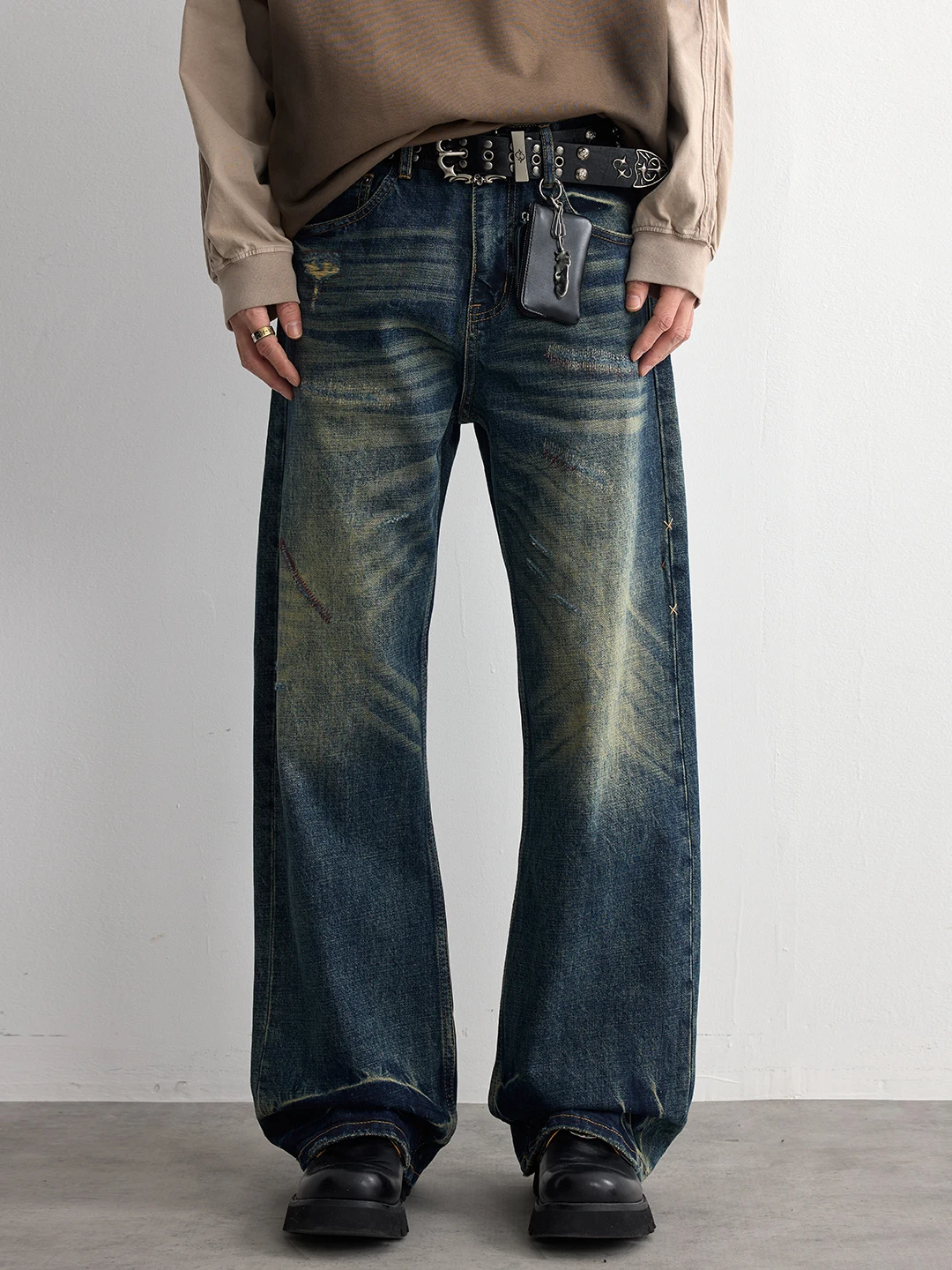 Retro American Waed Jeans Men's Loose Straight Leg Extended Length Faionable High Street Spring New Brand Jeans
Retro American Waed Jeans Men's Loose Straight Leg Extended Length Faionable High Street Spring New Brand Jeans