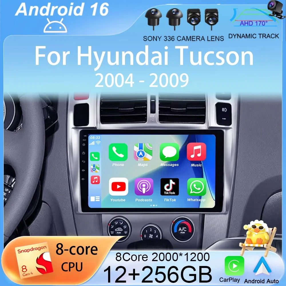 Android 16 For Hyundai Tucson 2004 2005 2006 2007 2008 2009 Carplay Car Radio Multimedia Video Player Navigation Stereo 2Din DVD
Android 16 For Hyundai Tucson 2004 2005 2006 2007 2008 2009 Carplay Car Radio Multimedia Video Player Navigation Stereo 2Din DVD
