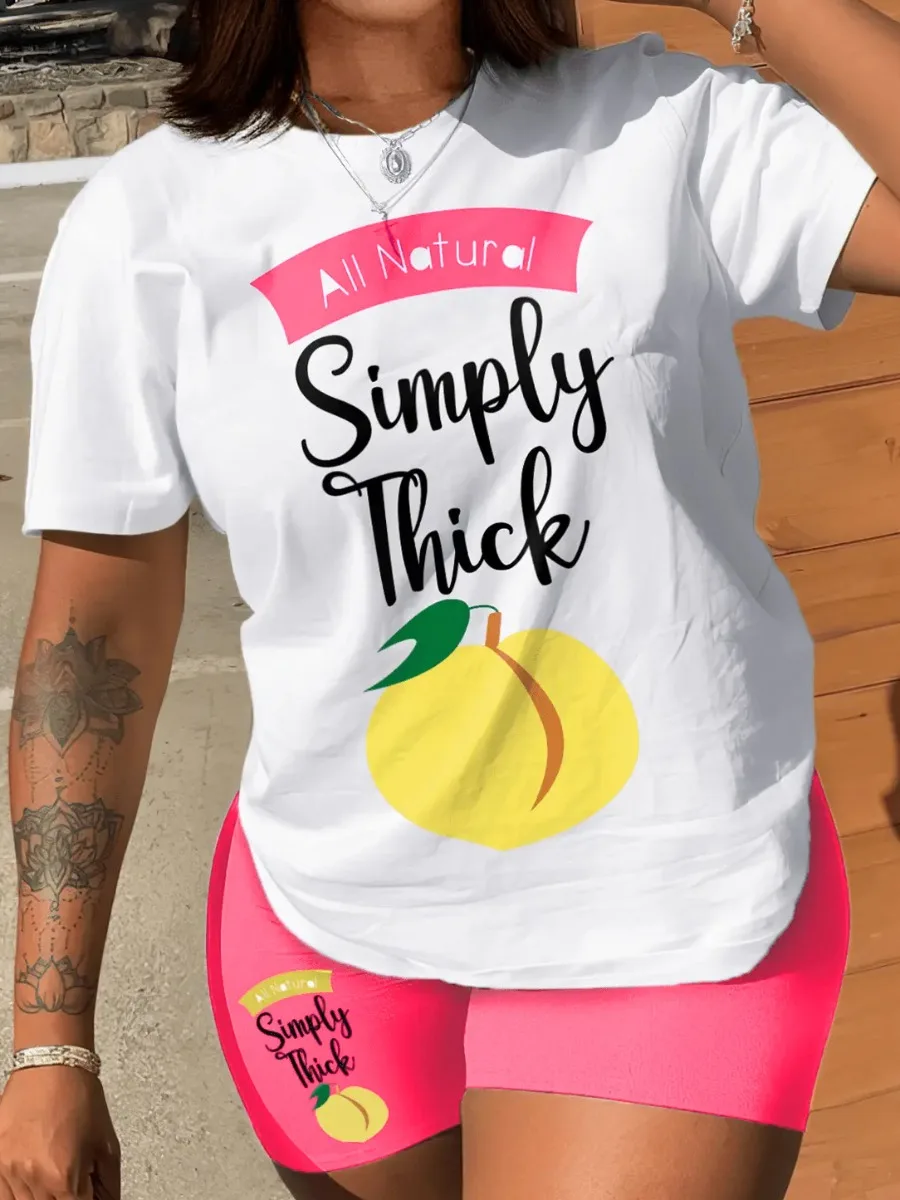 LW 2023 New Fruit Pink Letter Print Two Pieces Shorts Suits Casual 2pcs Matching Outfit Stretch Summer Daily Shorts Sets
LW 2023 New Fruit Pink Letter Print Two Pieces Shorts Suits Casual 2pcs Matching Outfit Stretch Summer Daily Shorts Sets