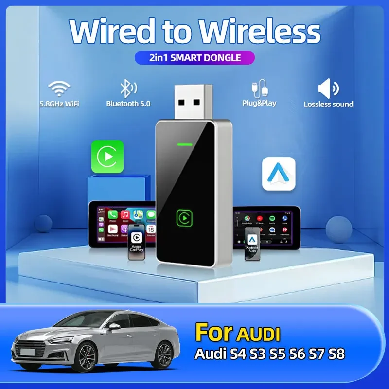 Fashion New Wireless Carplay Adapter Android Auto Wireless Adapter 2in1 Car Car Accessories For Audi S4 S3 S5 S6 S7 S8
Fashion New Wireless Carplay Adapter Android Auto Wireless Adapter 2in1 Car Car Accessories For Audi S4 S3 S5 S6 S7 S8