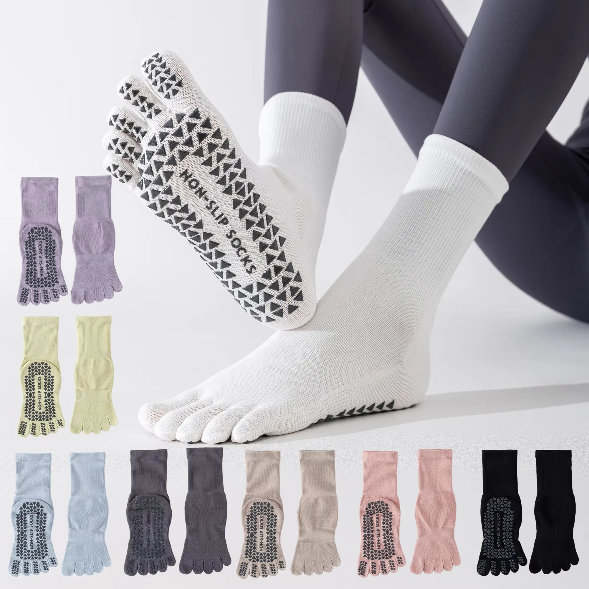 5 pairs women's professional Pilates socks, anti slip yoga socks, mid tube socks, pure cotton sports and fitness five finger
5 pairs women's professional Pilates socks, anti slip yoga socks, mid tube socks, pure cotton sports and fitness five finger