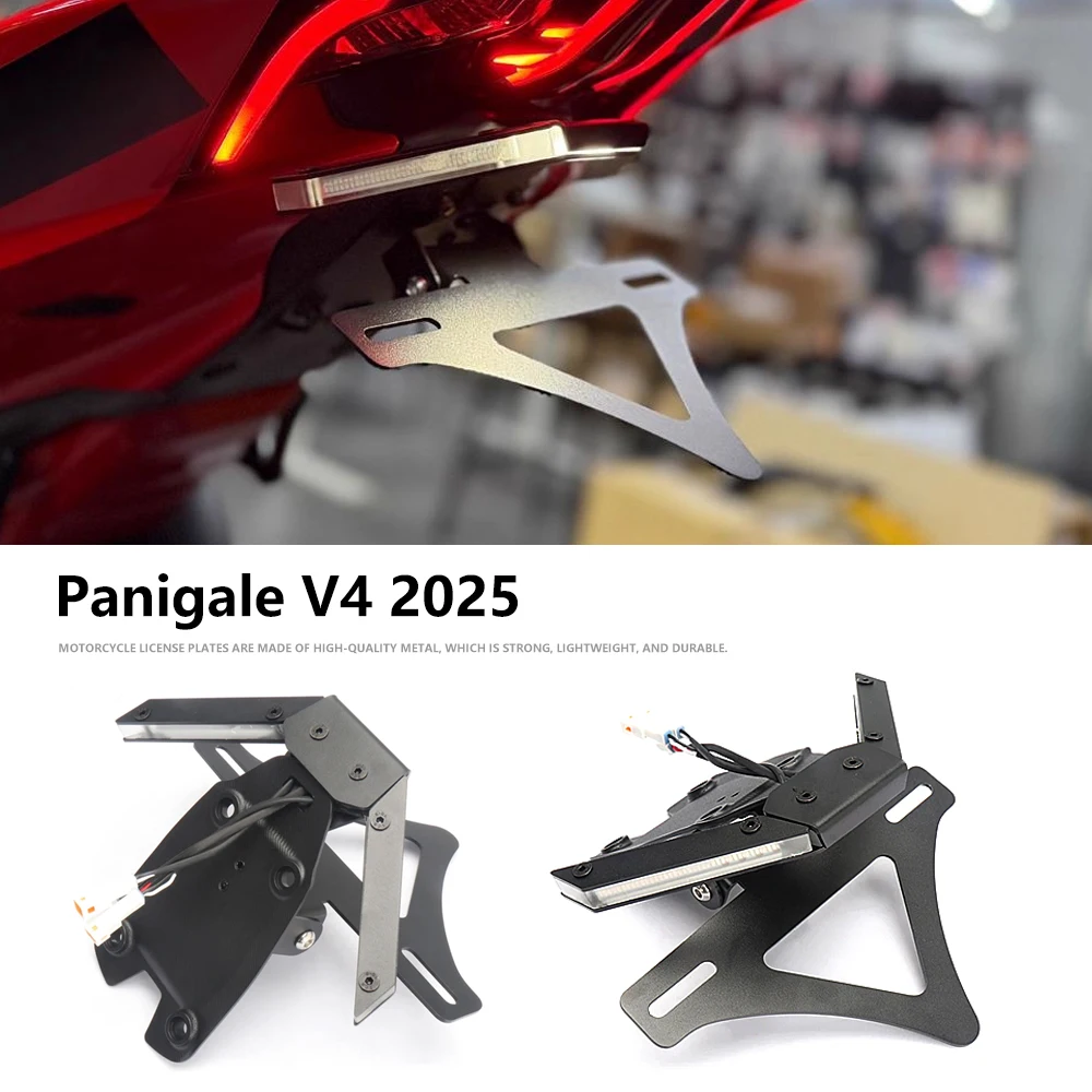 Для Ducati Panigale V4 2025 мотоцикла задний хвост аккуратное крыло Eliminator лицензия V4 2025 номерной знак рамка держатель кронштейн
Для Ducati Panigale V4 2025 мотоцикла задний хвост аккуратное крыло Eliminator лицензия V4 2025 номерной знак рамка держатель кронштейн