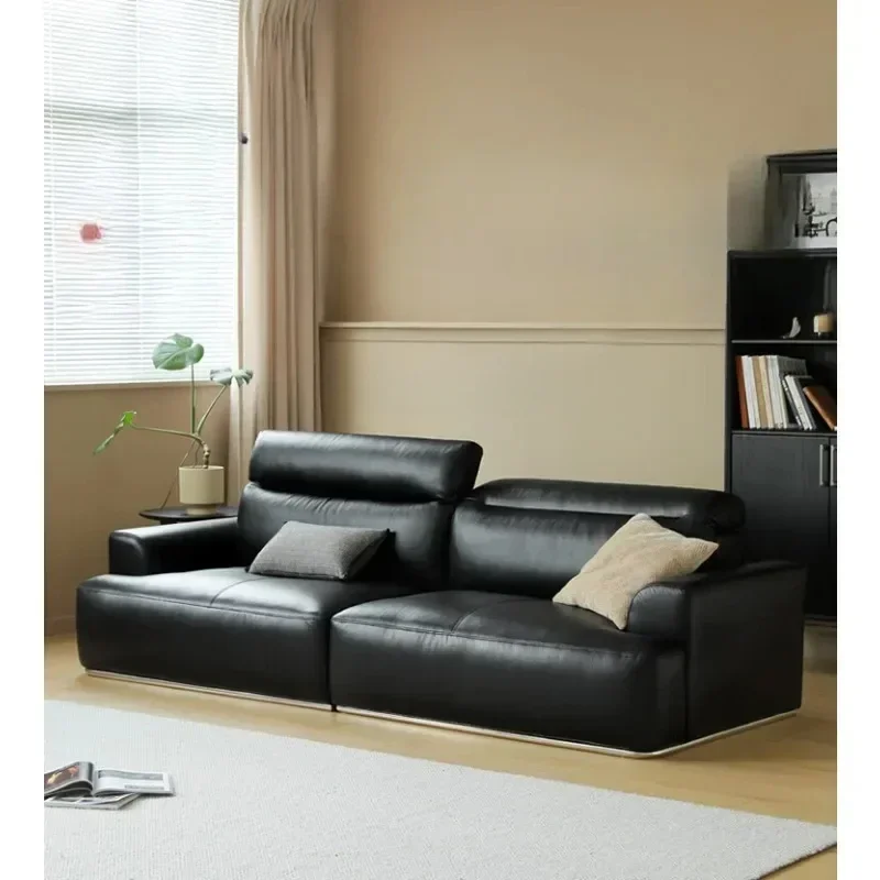 Leather sofa first layer cowhide retro Italian living room light luxury straight row leather art sofa
Leather sofa first layer cowhide retro Italian living room light luxury straight row leather art sofa