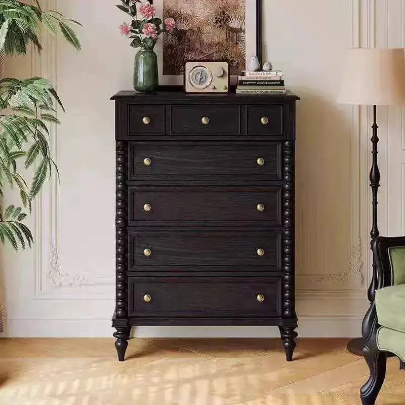 LH light luxury solid wood seven-chest cabinet retro porch bedroom black wall dresser storage
LH light luxury solid wood seven-chest cabinet retro porch bedroom black wall dresser storage