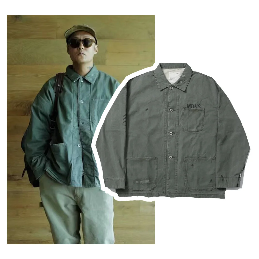 MADN Heavyweight Workwear Jaet with Splaed Ink And Worn-Out Details Youth Cotton Long Sve Casual Faion Men's Jaet
MADN Heavyweight Workwear Jaet with Splaed Ink And Worn-Out Details Youth Cotton Long Sve Casual Faion Men's Jaet