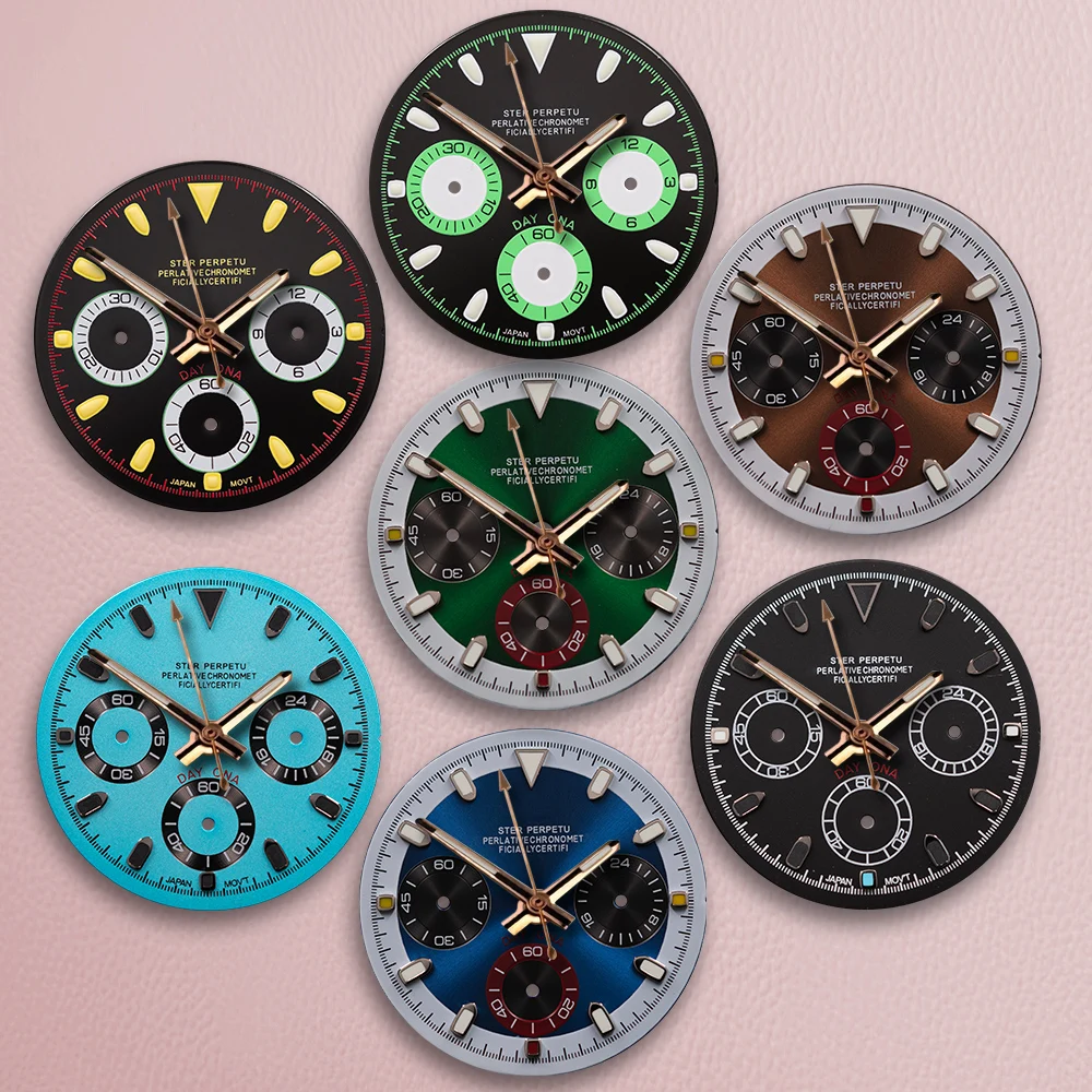 New S Logo 29.5mm VK63 Panda Dial No Hands Suitable for VK63 Movement Green Luminous Watch Modification Accessories
New S Logo 29.5mm VK63 Panda Dial No Hands Suitable for VK63 Movement Green Luminous Watch Modification Accessories