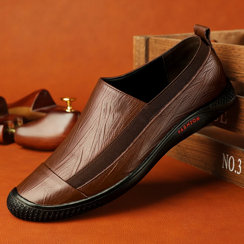 Genuine Leather Loafers Brown Soft Soles Business Formal Men's Leather Shoes Wedding Shoes Casual Shoes High-quality Moccasins
Genuine Leather Loafers Brown Soft Soles Business Formal Men's Leather Shoes Wedding Shoes Casual Shoes High-quality Moccasins