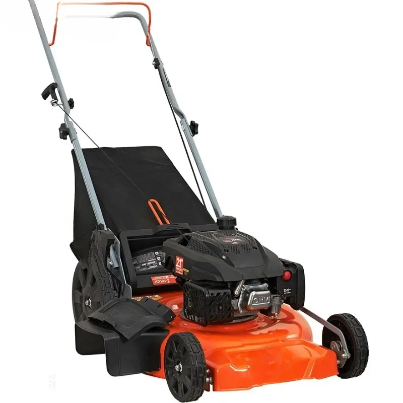 21 in. 170cc 3-in-1 Gas Walk Behind Push Lawn Mower with High Rear Wheels
21 in. 170cc 3-in-1 Gas Walk Behind Push Lawn Mower with High Rear Wheels