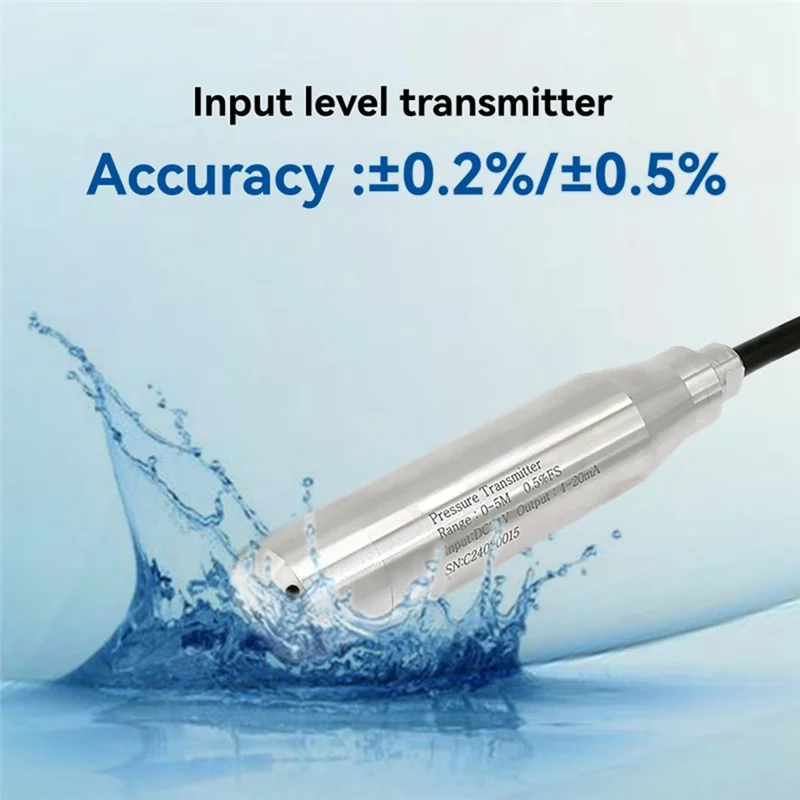 A89X Water Level Transmitter Liquid Level Sensor Submersible Water Level Transmitter 2M Range 5M Cable
A89X Water Level Transmitter Liquid Level Sensor Submersible Water Level Transmitter 2M Range 5M Cable