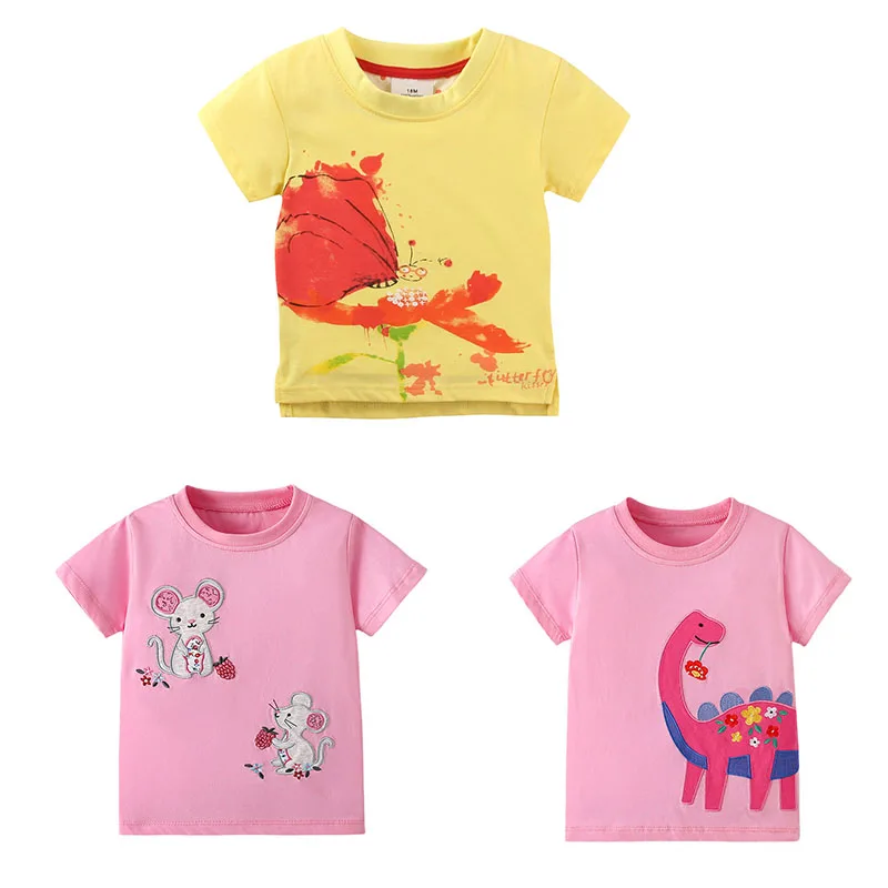 Jumping Meters 2-7T Children's Girls T Shirts Cotton Cats Embroidery Hot Selling Baby Clothes Summer Tees Tops Shirts Costume
Jumping Meters 2-7T Children's Girls T Shirts Cotton Cats Embroidery Hot Selling Baby Clothes Summer Tees Tops Shirts Costume