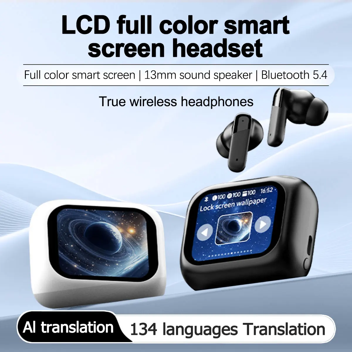 Наушники с ИИ-переводом и Bluetooth, поддержка 134 языков, HiFi объемный звук, полноцветный сенсорный ЖК-экран и длительное время автономной работы
Наушники с ИИ-переводом и Bluetooth, поддержка 134 языков, HiFi объемный звук, полноцветный сенсорный ЖК-экран и длительное время автономной работы