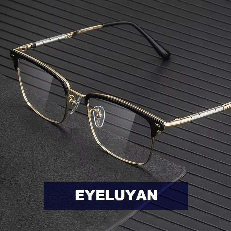 Eyelluyan Men's Square Optical Eyeglass Frames New Titanium Glasses Frame Prescription Myopia Eyewear 69839
Eyelluyan Men's Square Optical Eyeglass Frames New Titanium Glasses Frame Prescription Myopia Eyewear 69839
