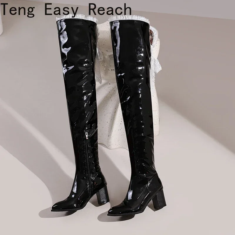 2025 New Spring Autumn Women Over-the-knee Boots Plus Size 41 42 43 45 46 Microfiber Upper Elastic Boots Lace Tie Long Boots
2025 New Spring Autumn Women Over-the-knee Boots Plus Size 41 42 43 45 46 Microfiber Upper Elastic Boots Lace Tie Long Boots
