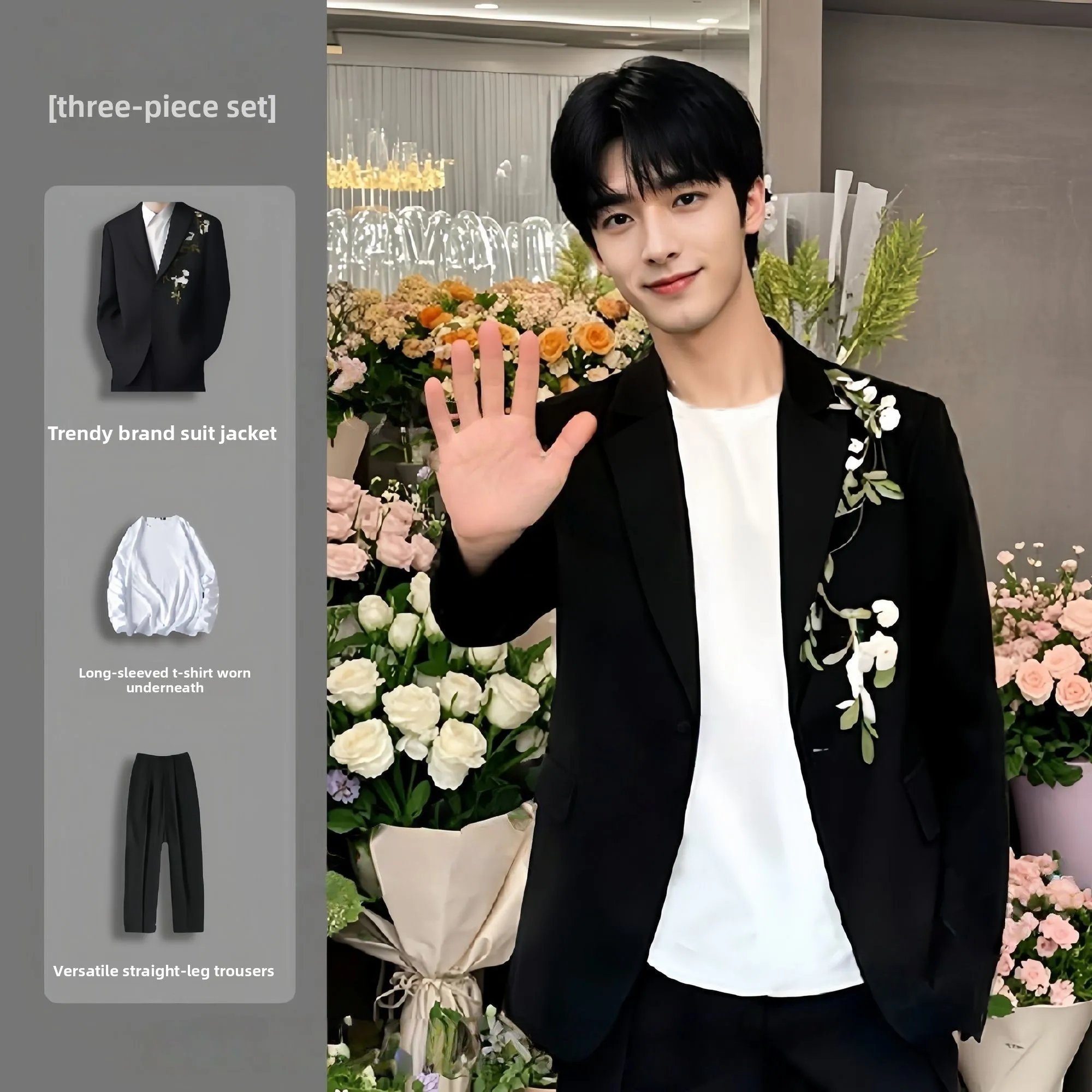 New Chinese Sle Embroidered Suit Men's Formal Wear Wedding Outfit High-Defn Peak Lapel oulder Pad Western Suit
New Chinese Sle Embroidered Suit Men's Formal Wear Wedding Outfit High-Defn Peak Lapel oulder Pad Western Suit
