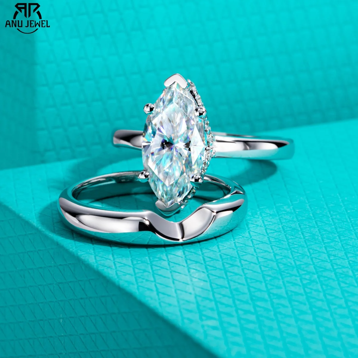 AnuJewel 3ct Marquise Cut Moissanite Wedding Bands Ring 18k Gold Plated 925 Sterling Silver Solitaire Bridal Rings Set for Women
AnuJewel 3ct Marquise Cut Moissanite Wedding Bands Ring 18k Gold Plated 925 Sterling Silver Solitaire Bridal Rings Set for Women