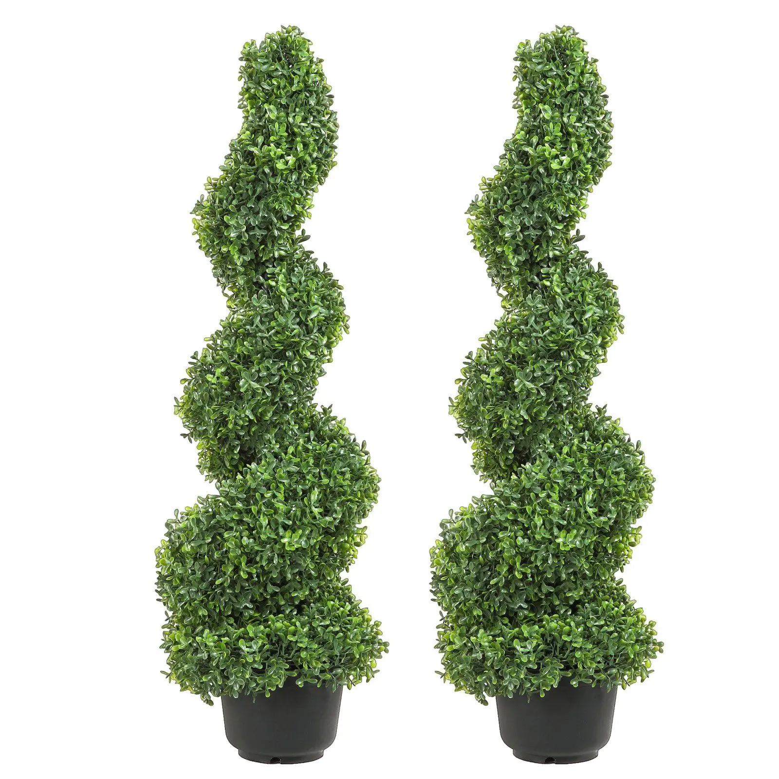 2 pcs. Artificial Boxwood Tower Topiary Spiral Artificial Plant 91cm high Decorative Plant Green Plastic PE Iron Topiary Plants
2 pcs. Artificial Boxwood Tower Topiary Spiral Artificial Plant 91cm high Decorative Plant Green Plastic PE Iron Topiary Plants