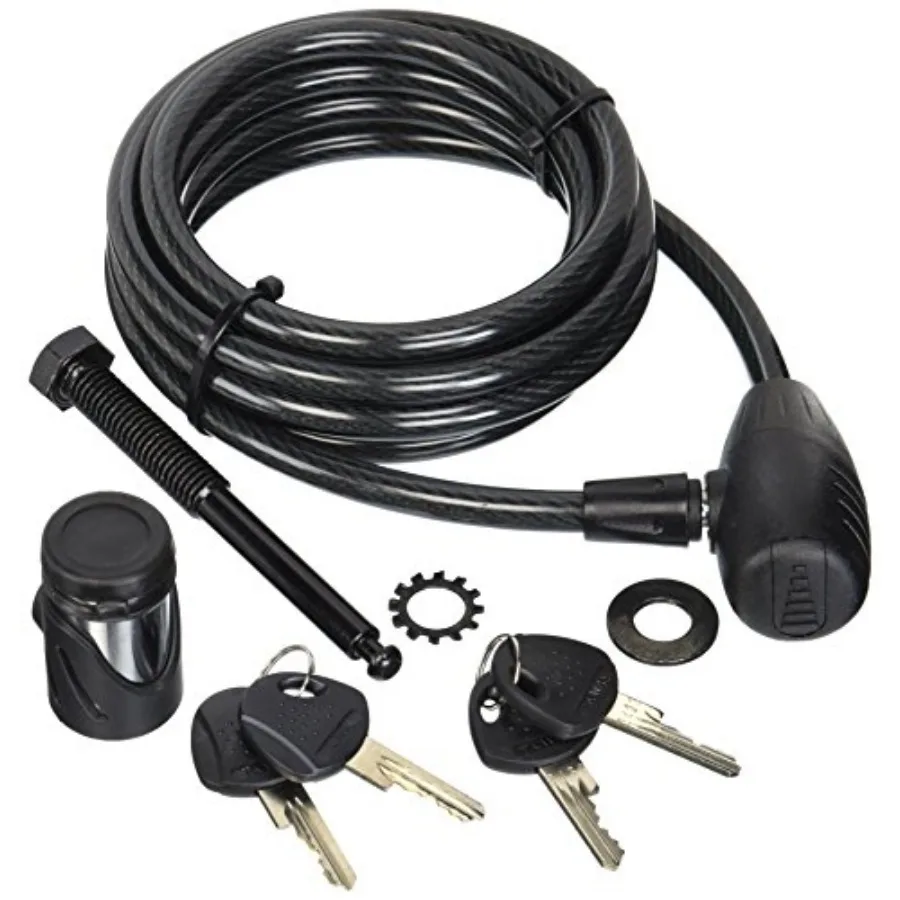 Locking Threaded Hitch Pin Bolt with Security Cable Lock Black 1/2-13 TPI
Locking Threaded Hitch Pin Bolt with Security Cable Lock Black 1/2-13 TPI