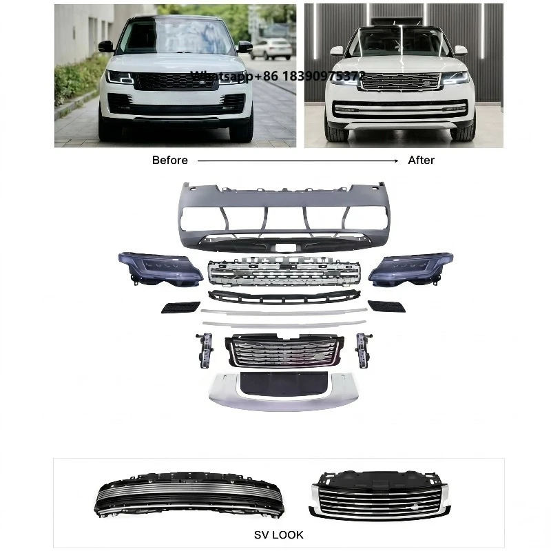 Compatible with Range Rover Vogue L405 2018-2022 Upgrade to 2023 Style Front Bumper Assembly Grille Body Kit Conversion
Compatible with Range Rover Vogue L405 2018-2022 Upgrade to 2023 Style Front Bumper Assembly Grille Body Kit Conversion