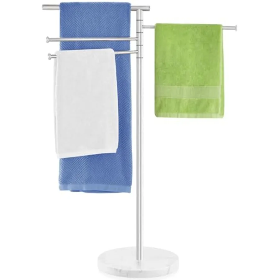 Standing Towel Rack 4 Tier 360° Rotating Towel Racks for Bathroom with Heavy Marble Base Freestanding Stainless Steel Foldable
Standing Towel Rack 4 Tier 360° Rotating Towel Racks for Bathroom with Heavy Marble Base Freestanding Stainless Steel Foldable
