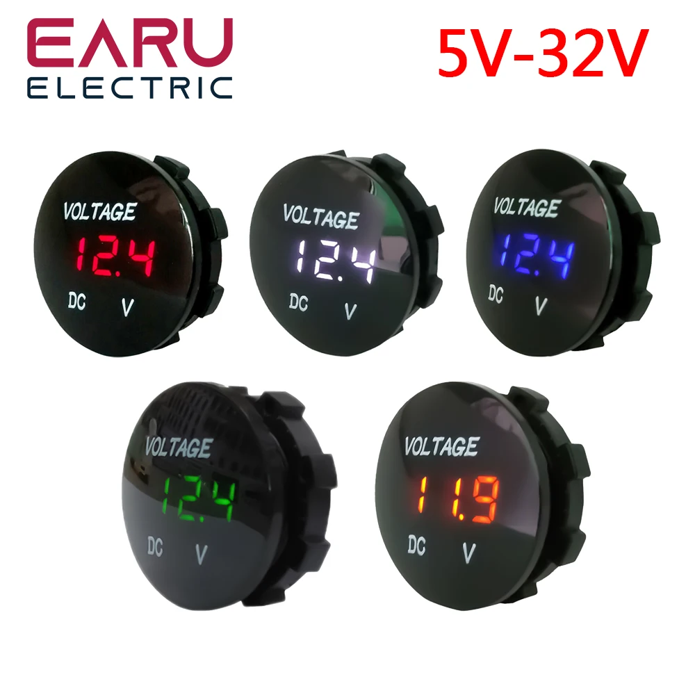 DC 5V-48V LED Mini Round Waterproof Motorboat Motorcycle Panel Digital Voltmeter Tester Monitor Display Voltmeter
DC 5V-48V LED Mini Round Waterproof Motorboat Motorcycle Panel Digital Voltmeter Tester Monitor Display Voltmeter