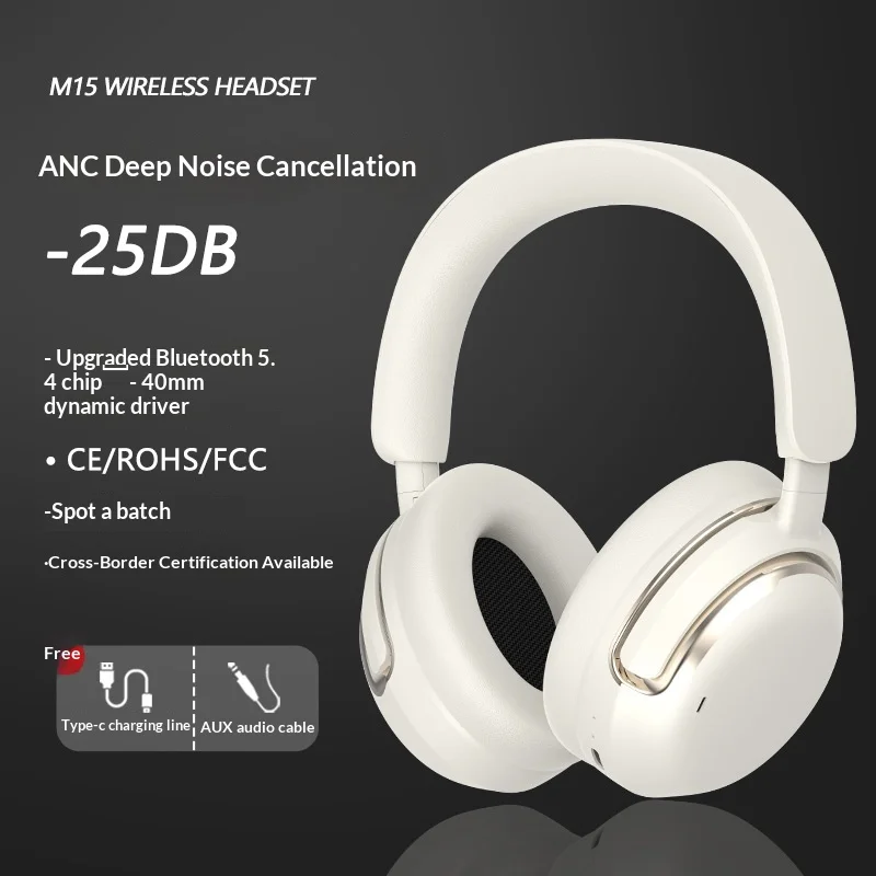 Беспроводные наушники Fmouse M15 ANC с шумоподавлением, Bluetooth 5.4, 40-мм драйверы, длительное время работы от батареи, для спорта и смартфонов
Беспроводные наушники Fmouse M15 ANC с шумоподавлением, Bluetooth 5.4, 40-мм драйверы, длительное время работы от батареи, для спорта и смартфонов
