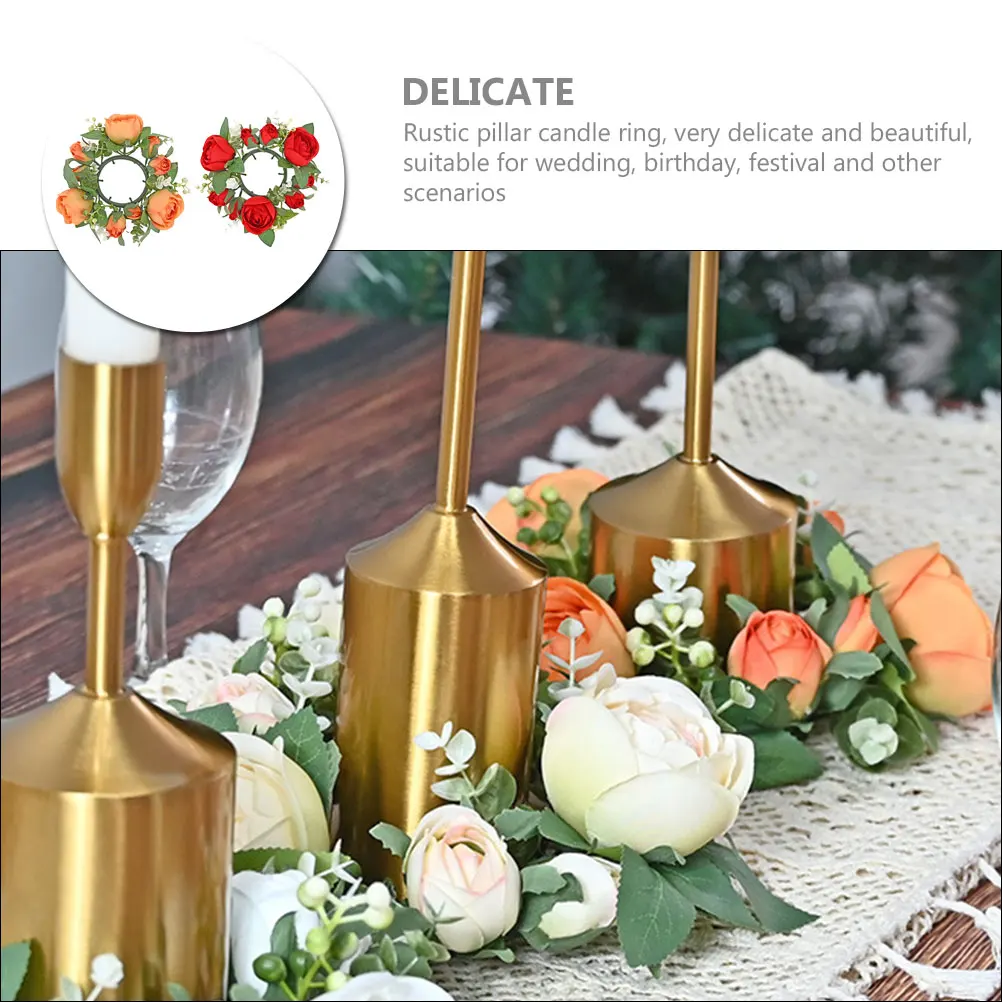 2pcs Artificial Rose Ring Pillar Wreaths Floral Rings For Wedding Party Decoration Tabletop Centerpieces Rustic
2pcs Artificial Rose Ring Pillar Wreaths Floral Rings For Wedding Party Decoration Tabletop Centerpieces Rustic