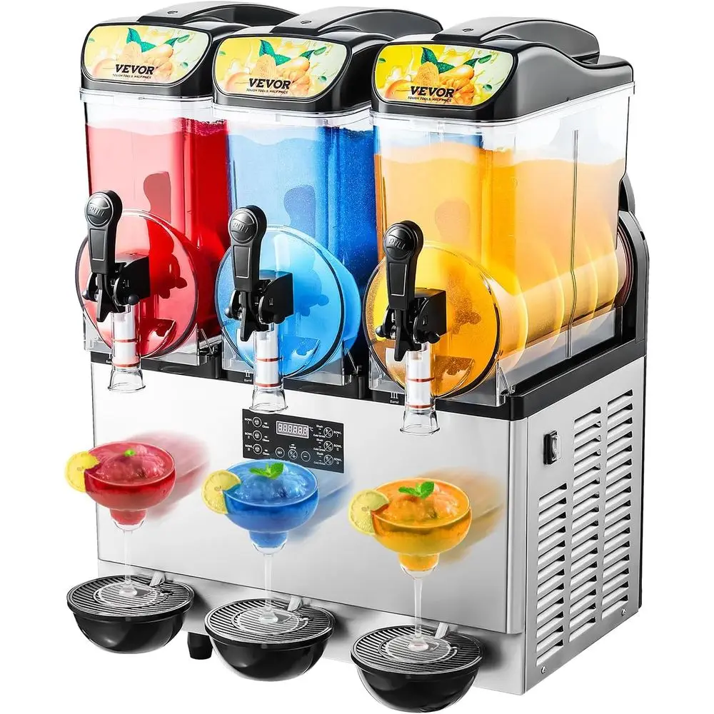 Commercial Slushy hine, 15Lx3 Triple Tank Margarita hine, 180 Cups StainlSteel Margarita Smoothie rozen Drink hine, Slushie hine
Commercial Slushy hine, 15Lx3 Triple Tank Margarita hine, 180 Cups StainlSteel Margarita Smoothie rozen Drink hine, Slushie hine