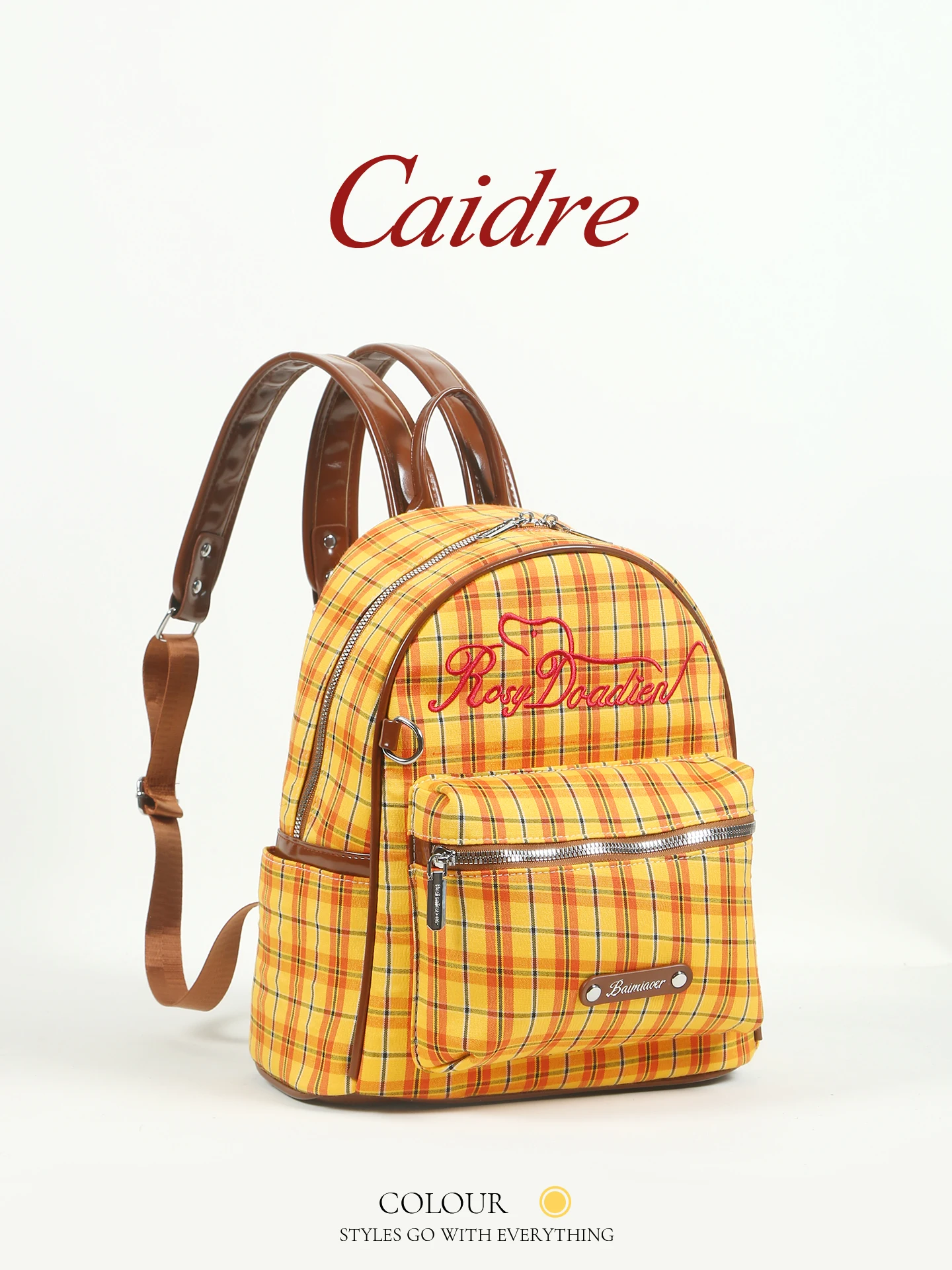 Caidre Preppy Yellow Plaid Backpack Commuter Travel Tour Shoulder Bag Soft Handle Zipper Closure Lightweight Waterproof
Caidre Preppy Yellow Plaid Backpack Commuter Travel Tour Shoulder Bag Soft Handle Zipper Closure Lightweight Waterproof