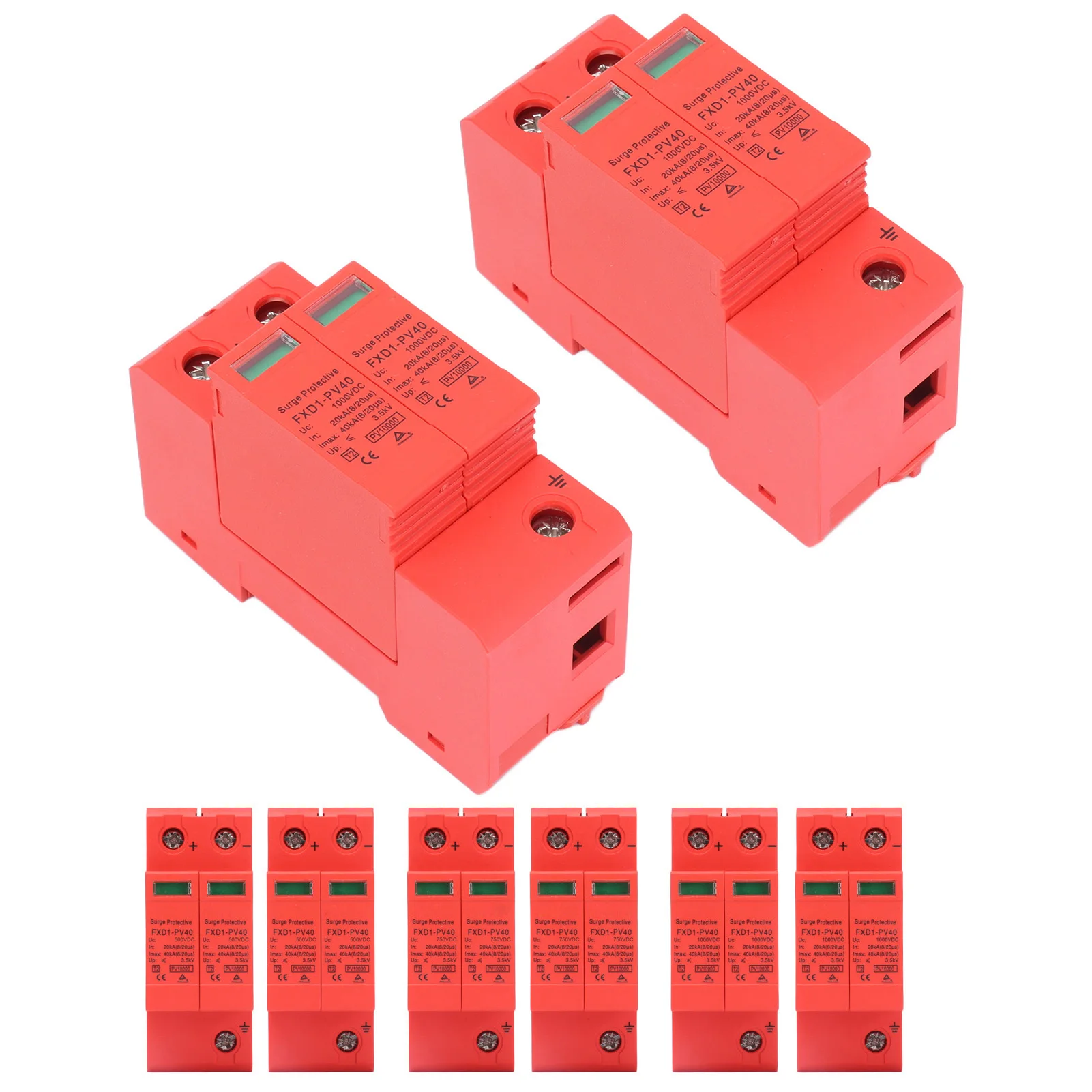 Voltage SPD Arrester Device SPD Protective Devices Photovoltaic Arrester 2P 40KA FXD1‑PV40 Protective Arrester Device
Voltage SPD Arrester Device SPD Protective Devices Photovoltaic Arrester 2P 40KA FXD1‑PV40 Protective Arrester Device