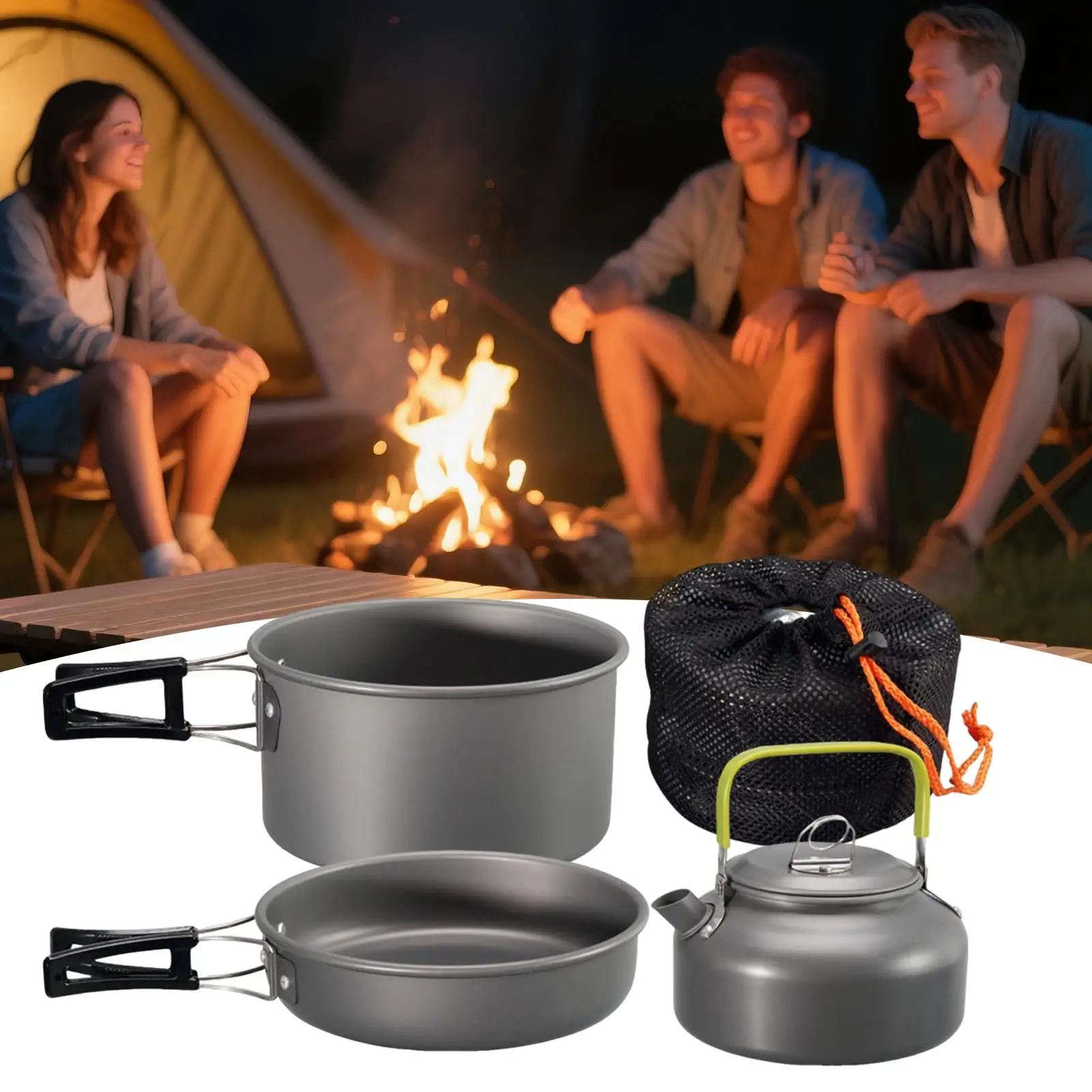 Набор для приготовления пищи с рюкзаком, набор посуды для кемпинга, антипригарная легкая кастрюля, чайник для пеших прогулок, путешествий, рыбалки, уличного двора
Набор для приготовления пищи с рюкзаком, набор посуды для кемпинга, антипригарная легкая кастрюля, чайник для пеших прогулок, путешествий, рыбалки, уличного двора