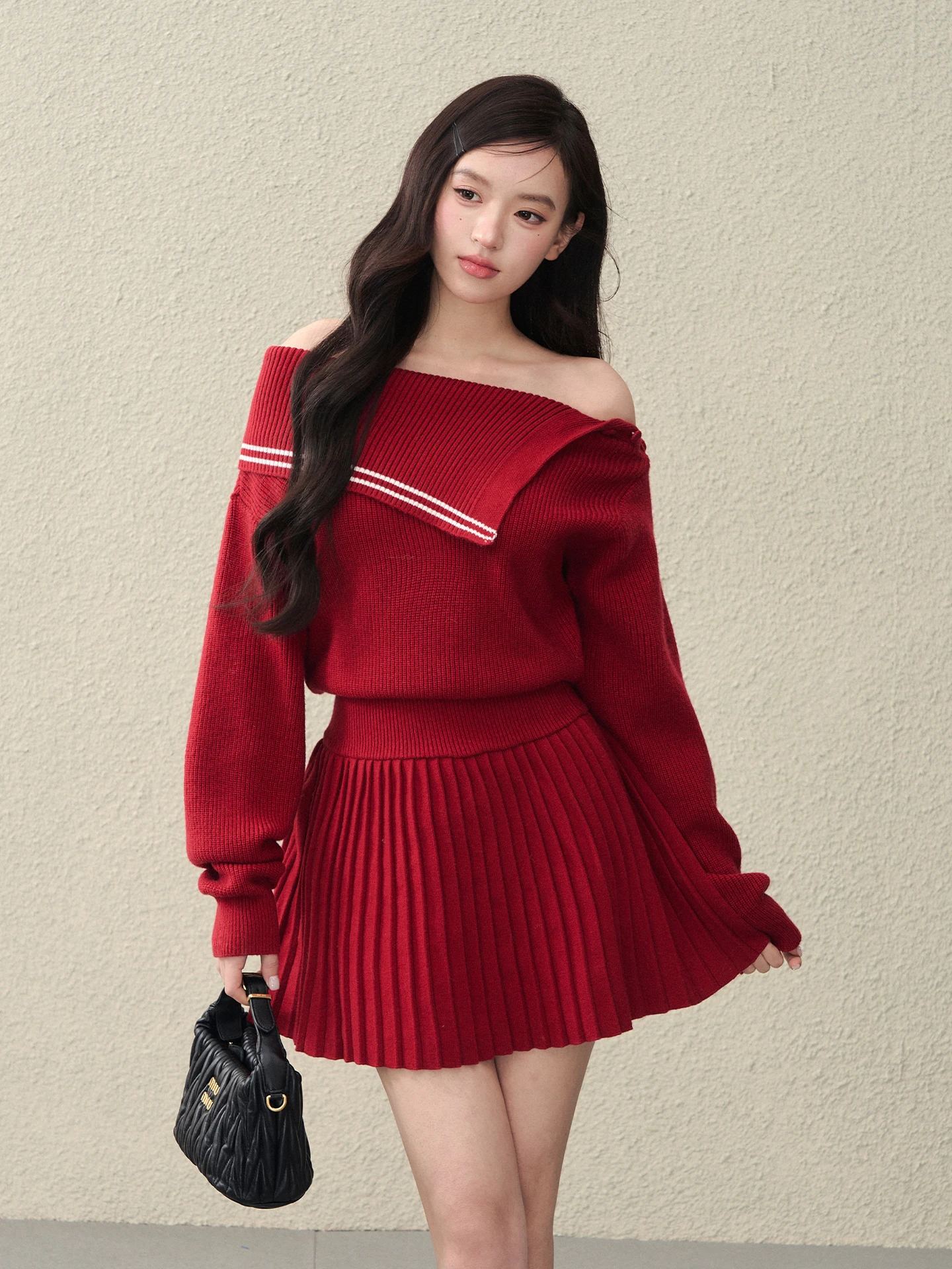OIOI ESSE Knitted Wrap Waist Dress Irregular Collar Skirt for Women Spring Season Casual Long Sleeve Slim Fit College Style
OIOI ESSE Knitted Wrap Waist Dress Irregular Collar Skirt for Women Spring Season Casual Long Sleeve Slim Fit College Style