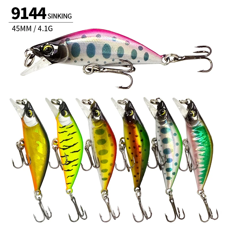 Japanese 45mm 4g Sinking Mini Minnow Fishing Lures Artificial Hard Baits Stream Trout Bass Fishing Supplies Isca Pesca Wobblers
Japanese 45mm 4g Sinking Mini Minnow Fishing Lures Artificial Hard Baits Stream Trout Bass Fishing Supplies Isca Pesca Wobblers