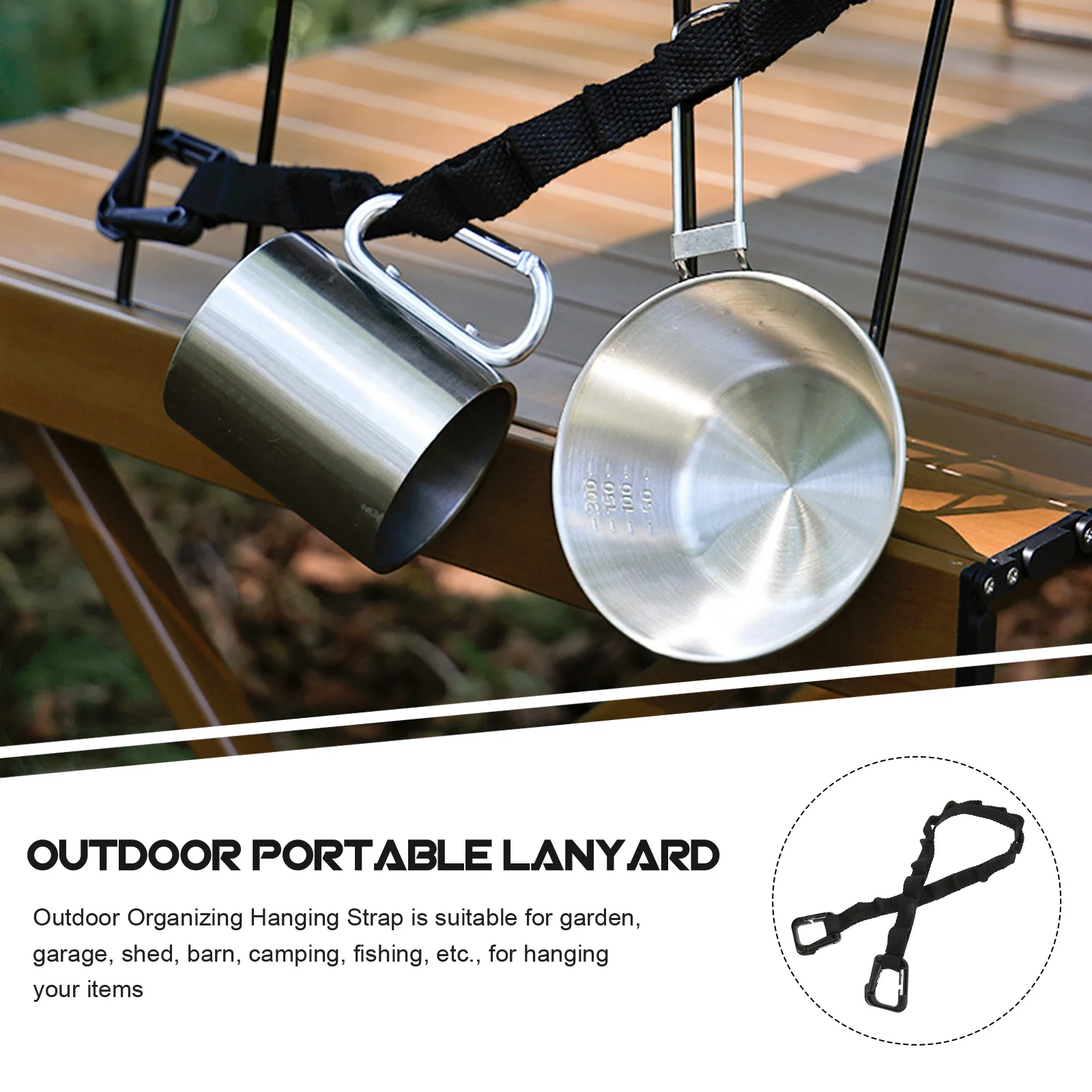 Outdoor Portable Lanyard for Camping Heavy Duty Multifunctional Hanging Strap with Multi-Hole Design Clothes Towel Quilt Drying
Outdoor Portable Lanyard for Camping Heavy Duty Multifunctional Hanging Strap with Multi-Hole Design Clothes Towel Quilt Drying