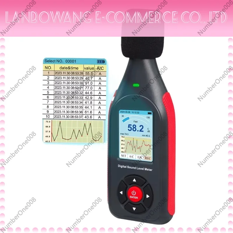 30~130dB 43,000 Data Record Noise Meter Sonometer Visual Line Chart DC Output Alarm Function Professional Sonometer
30~130dB 43,000 Data Record Noise Meter Sonometer Visual Line Chart DC Output Alarm Function Professional Sonometer