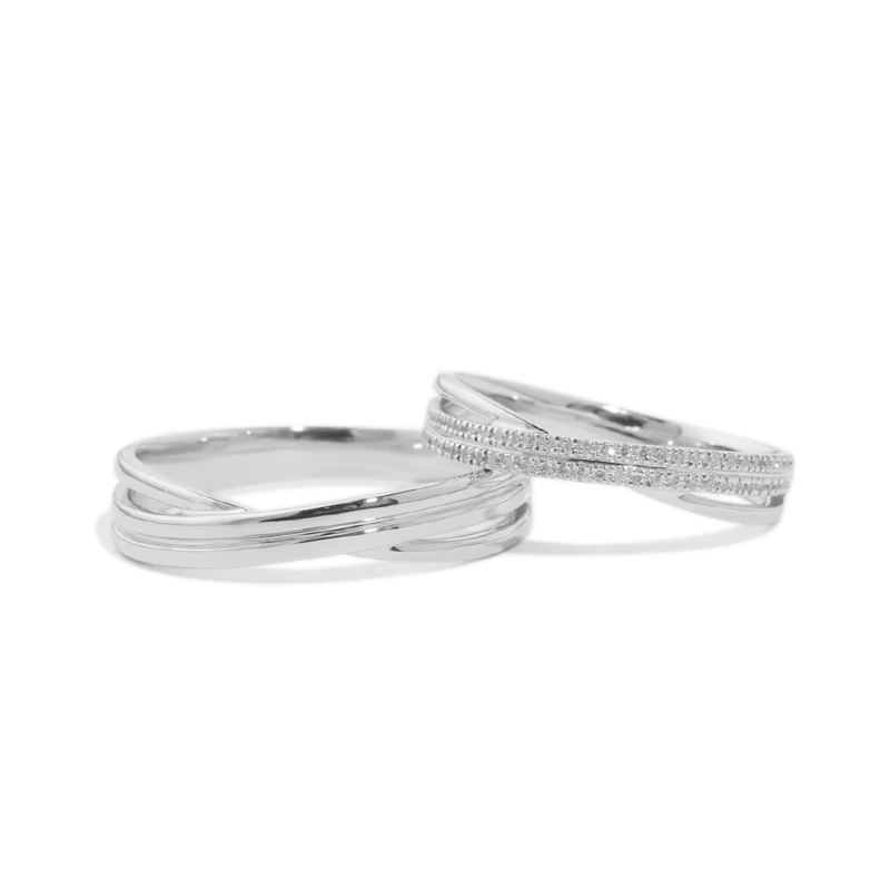 100% Pure 18K/14K/9K Gold & PT950 Parallel Worlds Design with Natural Diamonds, Couple Wedding/Engagement Rings for Him & Her
100% Pure 18K/14K/9K Gold & PT950 Parallel Worlds Design with Natural Diamonds, Couple Wedding/Engagement Rings for Him & Her