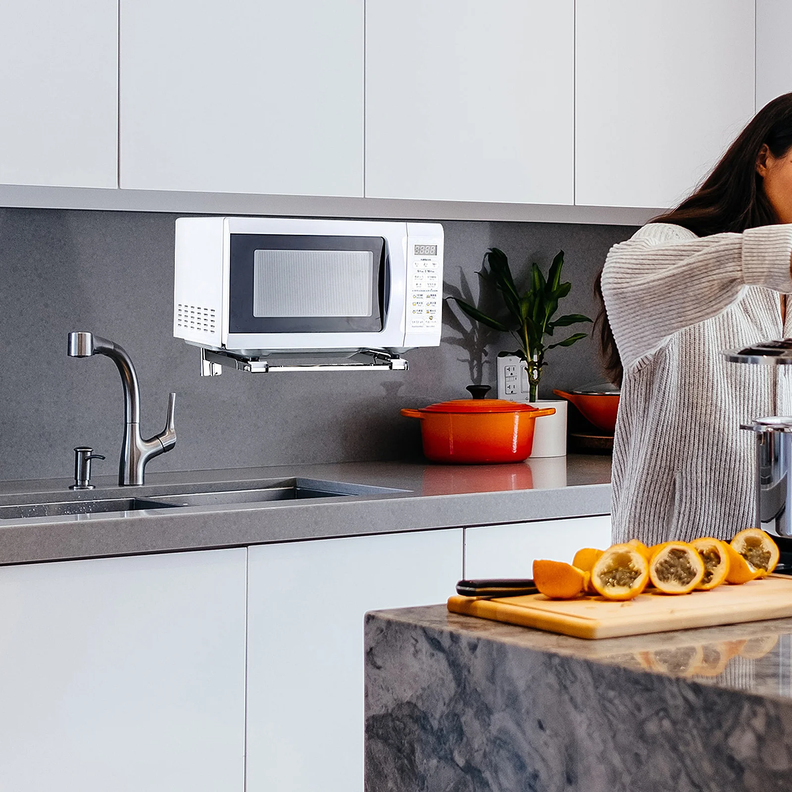 Wall-Mounted Microwave Oven Shelf Stainless Steel Foldable Telescopic Adjustable Rack Retractable Kitchen Storage Organizer
Wall-Mounted Microwave Oven Shelf Stainless Steel Foldable Telescopic Adjustable Rack Retractable Kitchen Storage Organizer