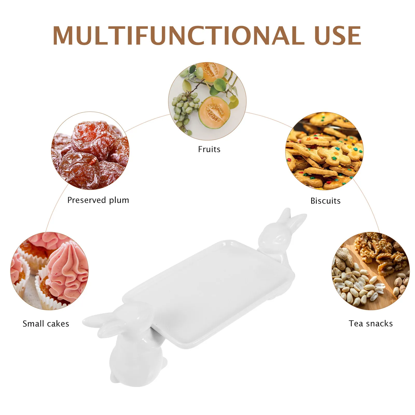 Ceramic Fruit Tray Bunny Decoration Snack Dessert Serving Plate for Cakes Cookies Dried Fruits Nuts Candies Jewelry Photography
Ceramic Fruit Tray Bunny Decoration Snack Dessert Serving Plate for Cakes Cookies Dried Fruits Nuts Candies Jewelry Photography