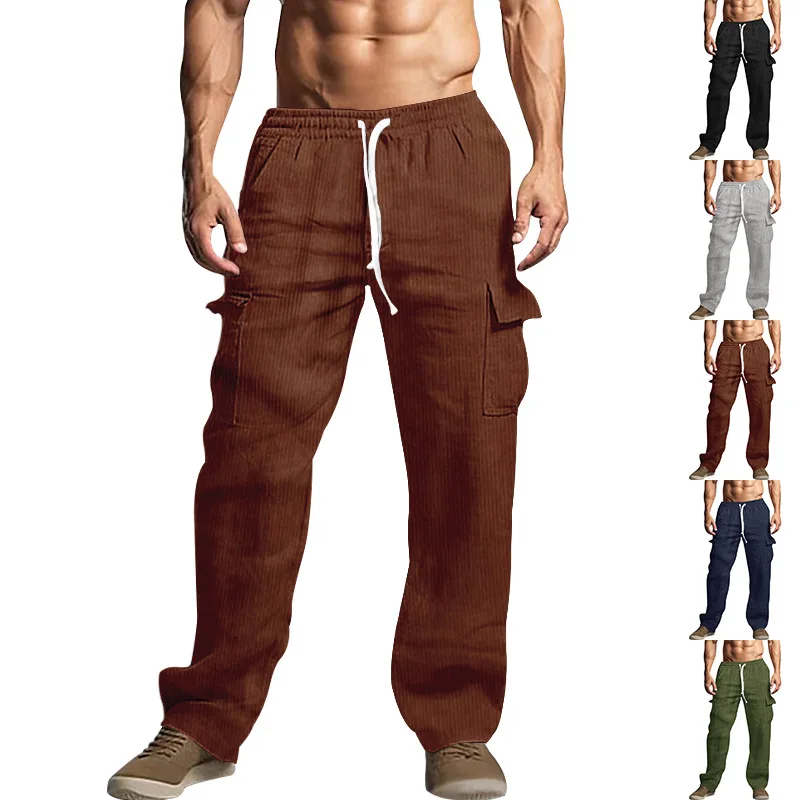 Spring/Summer 2024 European and American Men's Loose Casual Pants Corduroy Sportswear Cargo Pants
Spring/Summer 2024 European and American Men's Loose Casual Pants Corduroy Sportswear Cargo Pants
