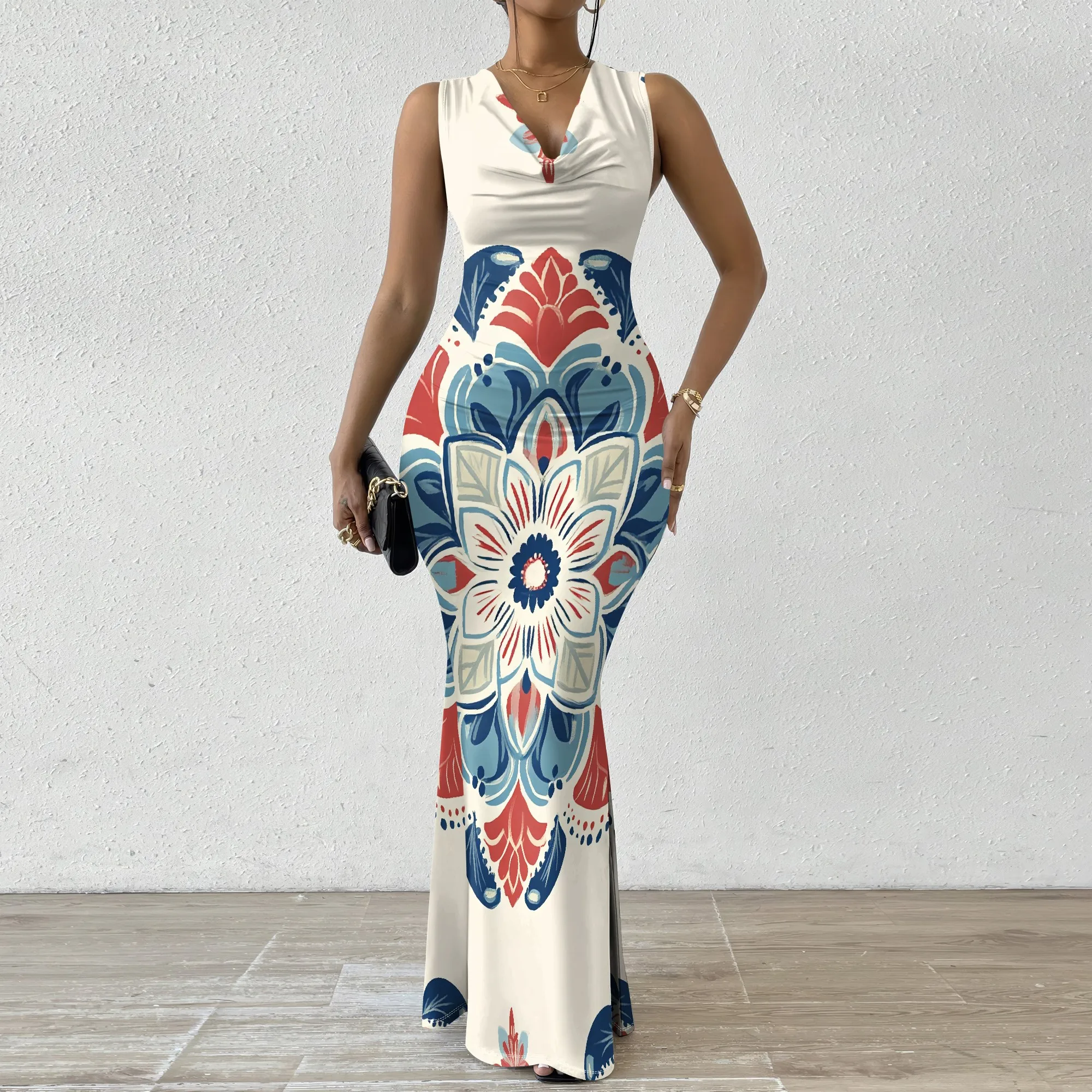 Womens Sexy Casual Dresses Colorful Geometric Off-Shoulder Maxi Dress Artistic Party Evening Resortwear Swing Neck Dress
Womens Sexy Casual Dresses Colorful Geometric Off-Shoulder Maxi Dress Artistic Party Evening Resortwear Swing Neck Dress