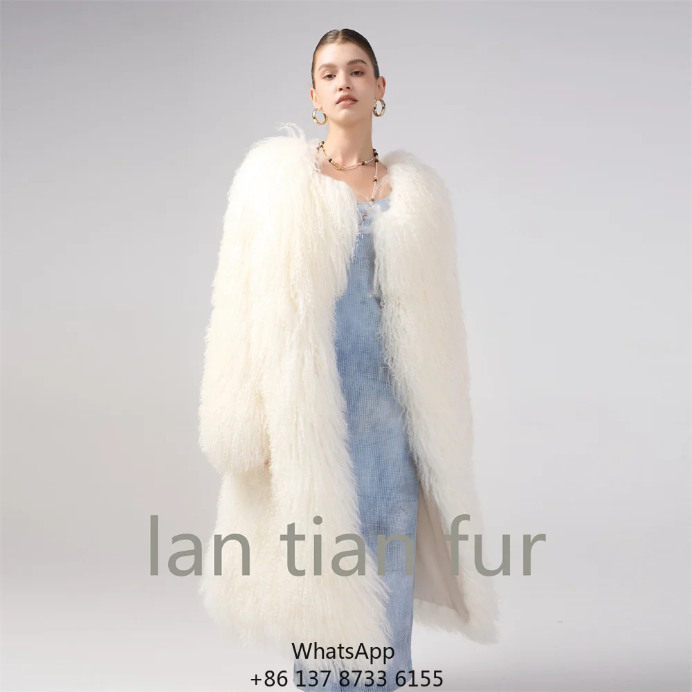 Модная натуральная шуба из овчины оптом по выгодной цене с индивидуальным логотипом, теплая, осенне-зимняя, повседневная, длинная, из монгольского меха
Модная натуральная шуба из овчины оптом по выгодной цене с индивидуальным логотипом, теплая, осенне-зимняя, повседневная, длинная, из монгольского меха