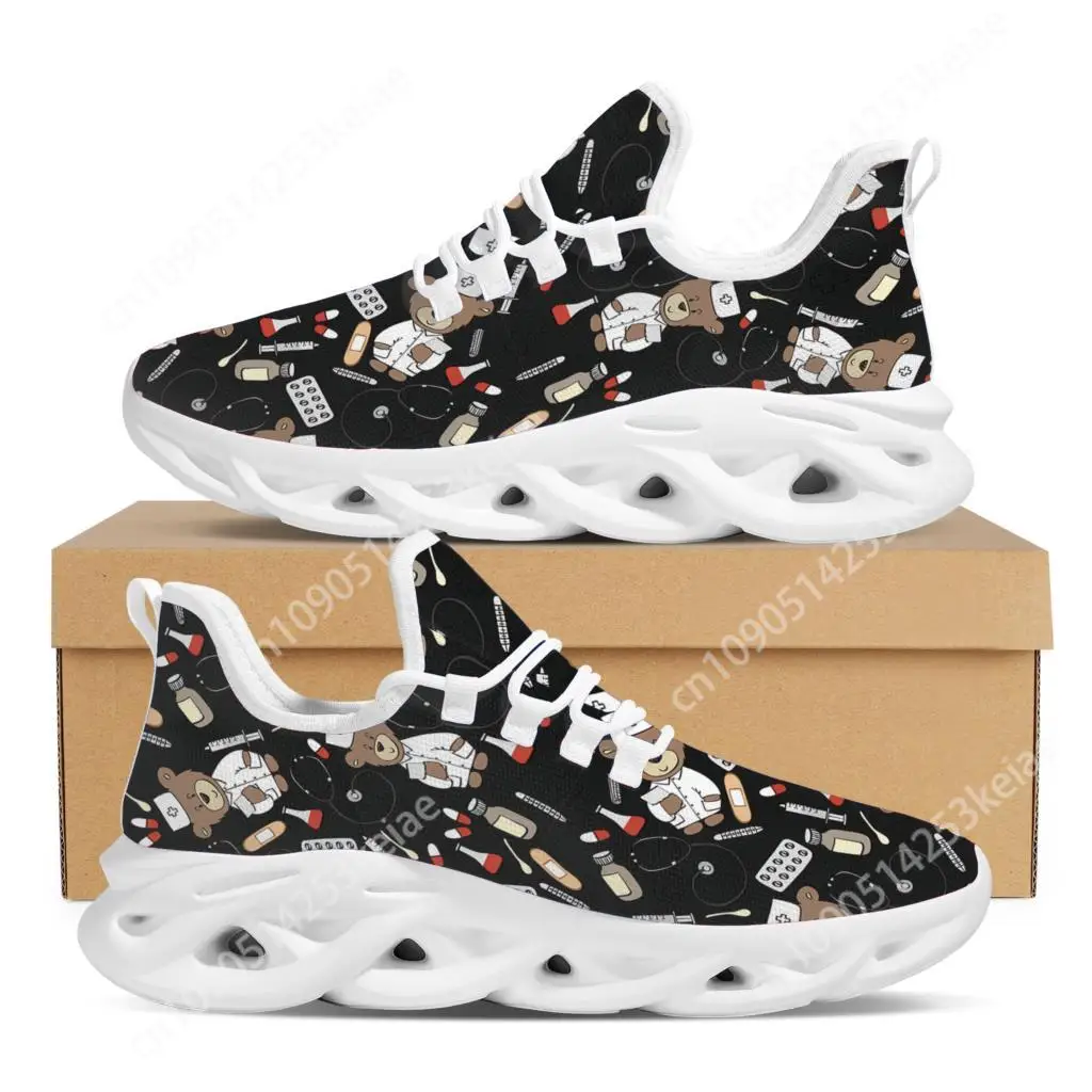 Custom Cute Bear Nurse Women Sneakers White Nursing Shoes Cute Cartoon Nurse Doctor Medical Print Light Lace-up Flats Footwear
Custom Cute Bear Nurse Women Sneakers White Nursing Shoes Cute Cartoon Nurse Doctor Medical Print Light Lace-up Flats Footwear