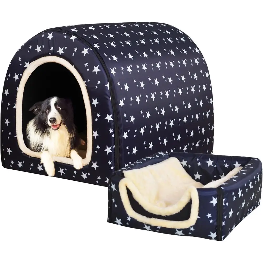 Кровать для собаки, 2 способа использования, домашний домик для домашних животных с пушистым ковриком, съемный и моющийся чехол, грязезащищенный дом и нескользящее дно, для L
Кровать для собаки, 2 способа использования, домашний домик для домашних животных с пушистым ковриком, съемный и моющийся чехол, грязезащищенный дом и нескользящее дно, для L