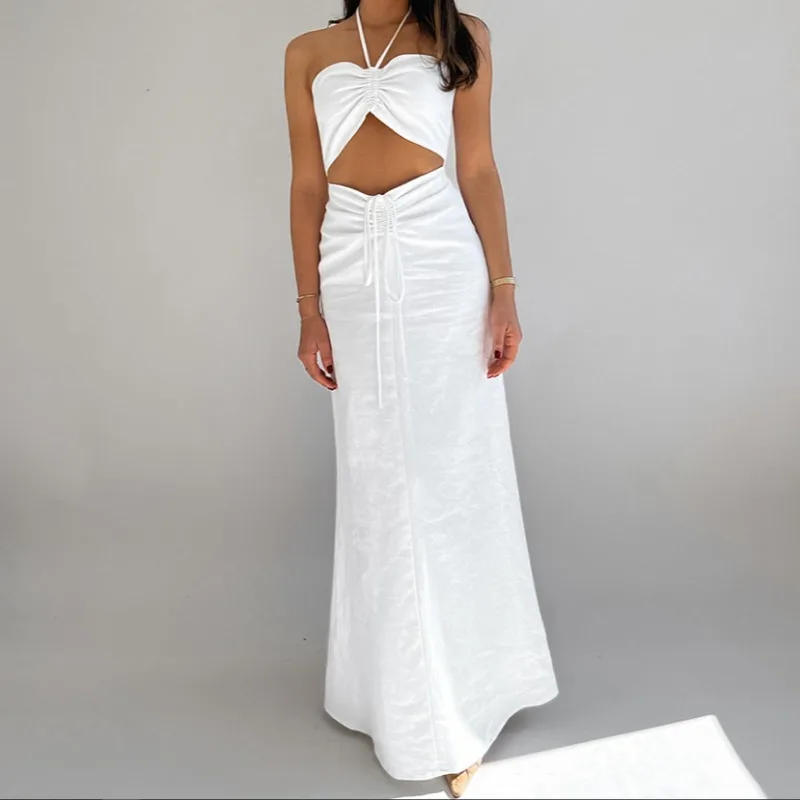 Tuularose One Neck Sexy Dress Hollow Tie Backless Sleeveless Dress Casual Commuter High Street Fashion Female Long Dresses 2025
Tuularose One Neck Sexy Dress Hollow Tie Backless Sleeveless Dress Casual Commuter High Street Fashion Female Long Dresses 2025