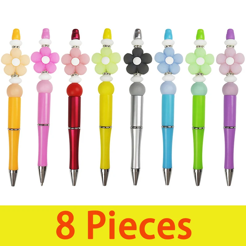8 Pcs DIY Sweet Girl Glow In Dark Pen Silicone Bead Beadable Ballpoint Pen Plastic Multi-functional Ballpoint Pens
8 Pcs DIY Sweet Girl Glow In Dark Pen Silicone Bead Beadable Ballpoint Pen Plastic Multi-functional Ballpoint Pens