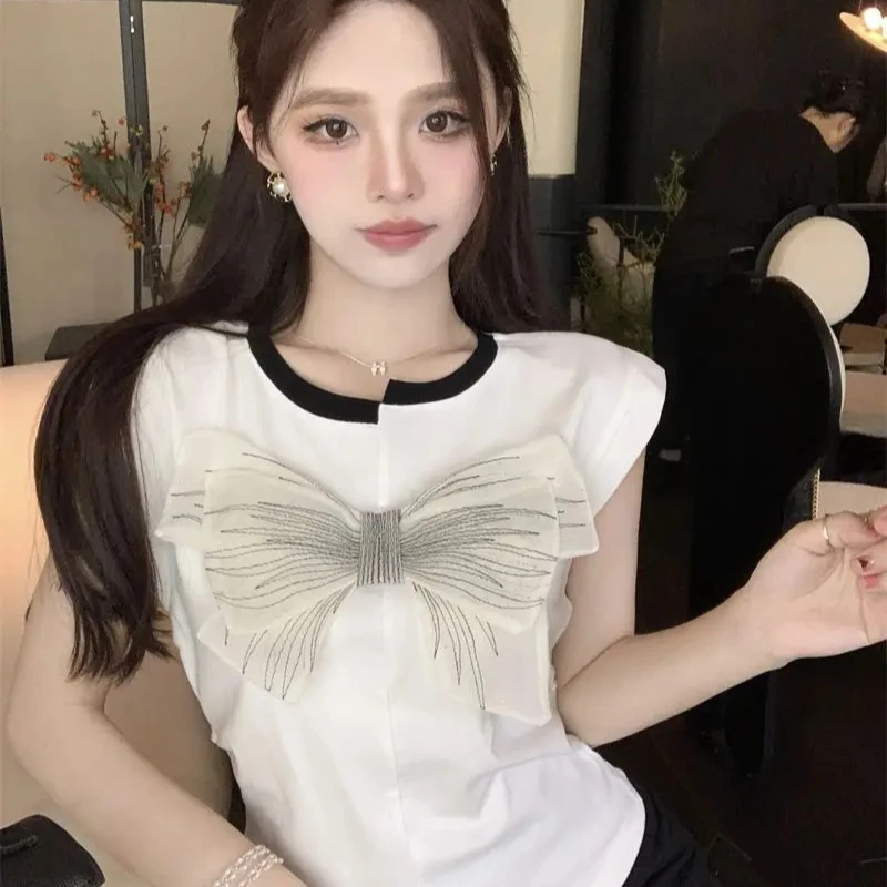 Short Sleeve Woman Tops Slim T Shirt for Women Fashion Women's Clothing 2025 Korean Popular Clothes Basic 90s Vintage Goth Style
Short Sleeve Woman Tops Slim T Shirt for Women Fashion Women's Clothing 2025 Korean Popular Clothes Basic 90s Vintage Goth Style