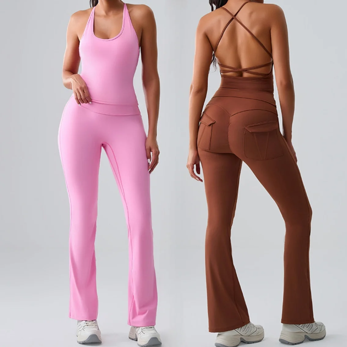 Seamless Yoga Set Women's Short Sleeve with Chest Cushion Tank Top High Waist Sports Fitness Clothes Pilates Fitness Yoga Pants
Seamless Yoga Set Women's Short Sleeve with Chest Cushion Tank Top High Waist Sports Fitness Clothes Pilates Fitness Yoga Pants