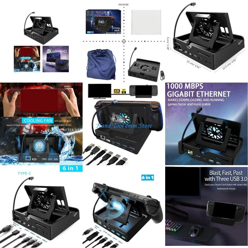 H37F Док-станция Steam-Deck 6-в-1 с 2.0, 4K, 60 Гц, Gigabit Ethernet, 3 портами USB
H37F Док-станция Steam-Deck 6-в-1 с 2.0, 4K, 60 Гц, Gigabit Ethernet, 3 портами USB