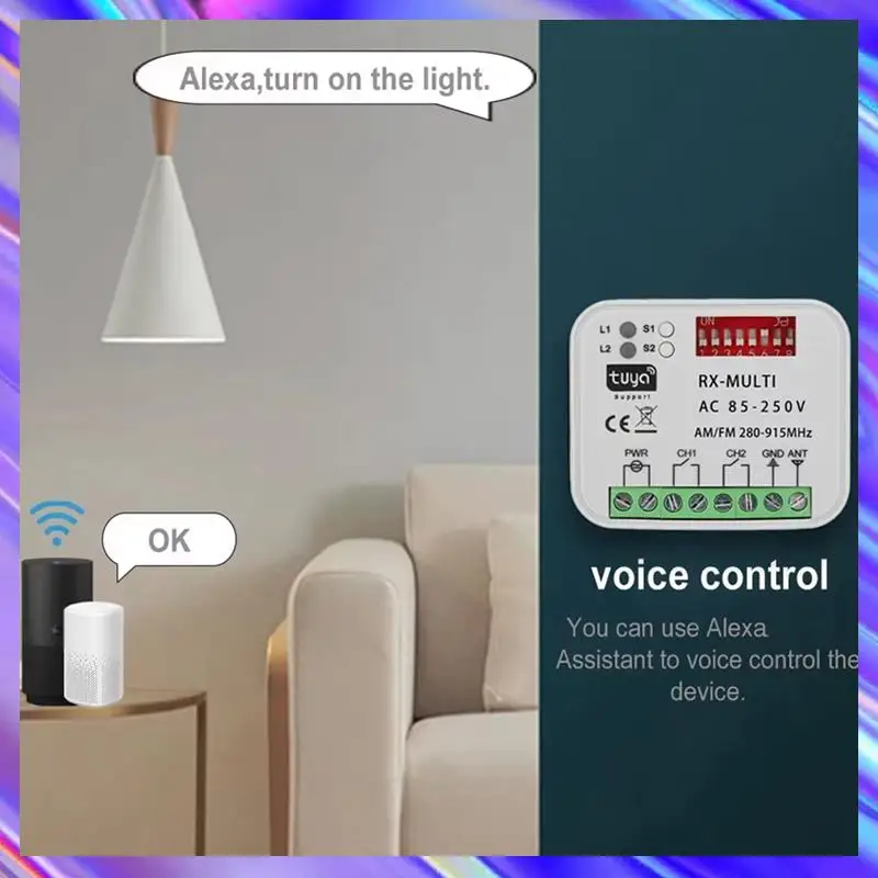 A24U Tuya Wi-Fi переключатель гаражных ворот, многочастотный приемник переменного тока 85-250 В, универсальный с радиочастотным пультом дистанционного управления, 280-915 МГц
A24U Tuya Wi-Fi переключатель гаражных ворот, многочастотный приемник переменного тока 85-250 В, универсальный с радиочастотным пультом дистанционного управления, 280-915 МГц
